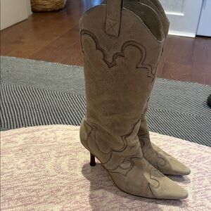 Reaction Kenneth Cole Taupe Heeled Boots